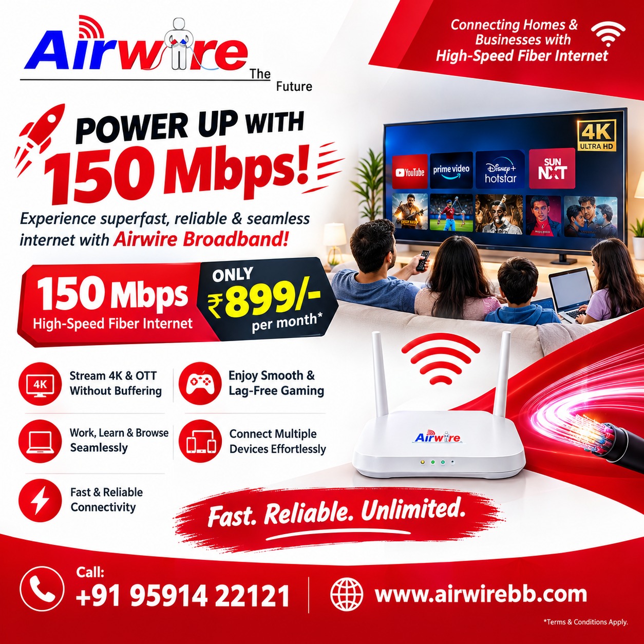 Airwire Broadband Connection in Bangalore, Low-cost internet